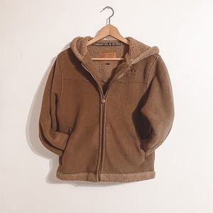 Vintage Teddy Lined Hoodie Jacket
